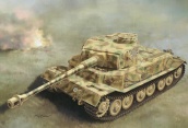 Немецкий тяжелый танк PzKpfw VI (P) Tiger I (Тигр) времен Второй Мировой войны, конкурсная модификация доктора Porsche (Порше), с циммеритовым покрытием, в комлпекте есть фототравление, артикул №DR-6797
