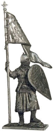 Русский дружинник со стягом, 13 век, артикул №EK-M244