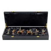 Набор из шести казахских воинов в подарочном ящике, артикул №EM-4611AG