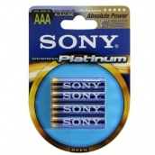 Мизинчиковые батарейки Sony Stamina Platinum AAA (4 шт. в упаковке), артикул №SPlatinumAAA-4