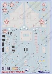 Декали на самолет Су-50 (Т-50), артикул №BG-72-042