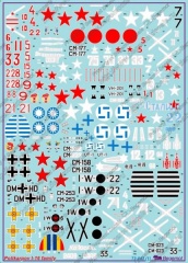 Декали на самолет И-16, артикул №BG-72-043